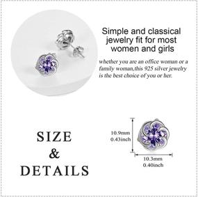 img 1 attached to 💎 Sophisticated Sterling Silver Flower Stud Earrings: Stunning Austria Crystal Jewelry Gifts for Women