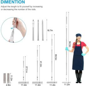 img 3 attached to 🧼 Efficient Window Squeegee Cleaner: Homga 2 in 1 Combo Set for Indoor Outdoor Window Shower Door Car Windshield with Extension Pole & 180° Rotary Head