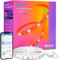 🌈 govee 65.6ft rgb led strip lights with app control, bluetooth color-changing, 64 scenes and music sync for bedroom, room, kitchen, party - etl listed adapter, 2 rolls of 32.8ft логотип