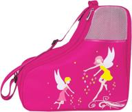 🛼 ice skate bag girls: spacious roller skate, inline skate, and ski boot bag with multiple pockets for kids and adults логотип