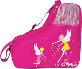 img 4 attached to 🛼 Ice Skate Bag Girls: Spacious Roller Skate, Inline Skate, and Ski Boot Bag with Multiple Pockets for Kids and Adults