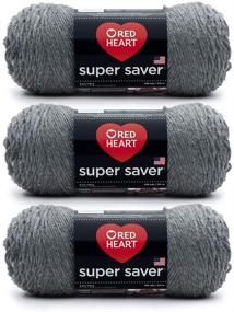 img 3 attached to ❤️ Red Heart E300-400 Super Saver Yarn - Grey Heather