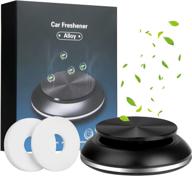 rotatable car air fresheners - aluminum alloy aromatherapy diffuser and air purifier for car/home/office - includes aromatherapy ring & pe chip, ideal for small spaces logo