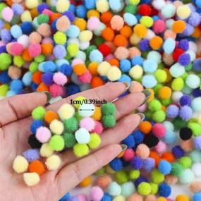 img 2 attached to Caydo 2000 Pieces of 1 cm Pompoms in 20 Vibrant Colors, Fuzzy Pom Poms Balls for Art and Craft DIY Supplies