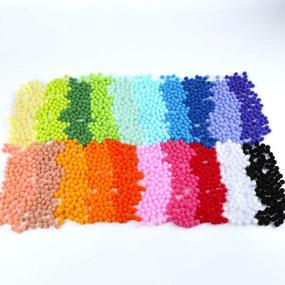 img 1 attached to Caydo 2000 Pieces of 1 cm Pompoms in 20 Vibrant Colors, Fuzzy Pom Poms Balls for Art and Craft DIY Supplies