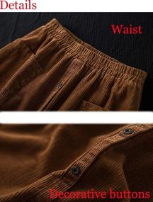 img 1 attached to LaovanIn Womens Corduroy Elastic Coffee