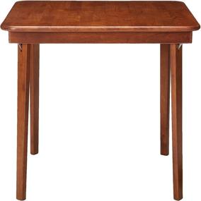 img 3 attached to 🔍 Enhanced SEO: STAKMORE Cherry Finish Straight Edge Folding Card Table - 32" Square