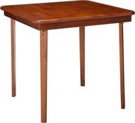 🔍 enhanced seo: stakmore cherry finish straight edge folding card table - 32" square logo