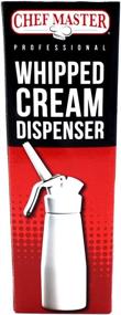 img 1 attached to Chef-Master 90068 Whip Cream Dispenser: Professional Grade Whipping Cream Dispenser for Waffles, Coffee, and Cakes - 0.5-Liter / 1 Pint Capacity (White)