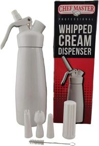 img 4 attached to Chef-Master 90068 Whip Cream Dispenser: Professional Grade Whipping Cream Dispenser for Waffles, Coffee, and Cakes - 0.5-Liter / 1 Pint Capacity (White)