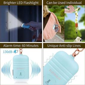 img 2 attached to 🔒 SUPGALIY Safesound Personal Alarm with Wrist Lanyard - USB Rechargeable 130dB Alarm Keychain with LED Flashlight - Non-Slip Emergency Self Defense Security for Women, Kids, Elderly - Blue