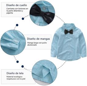 img 2 attached to 👶 Boys' Clothing Sets with Suspender Outfits for Toddler Infants