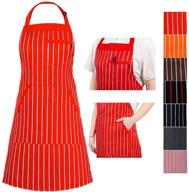 👨 iivos aprons - adjustable bib apron with 3 pockets, 40" long ties, commercial grade - unisex 33" x 28" (1pc) logo