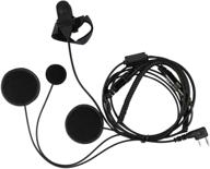 🏍️ eoocvt 2 pin full face motorcycle bike headset earpiece mic for kenwood baofeng wouxun puxing linton two way radio walkie talkie - black: a perfect communication solution for motorcycle enthusiasts logo