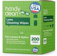 🧻 200 pack of individually wrapped lens and glass cleaning wipes: ideal for glasses, cameras, cell phones, smartphones, and tablets – safe for ar lenses, quick dry, streak-free, and disposable logo