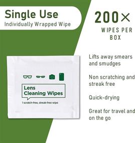 img 3 attached to 🧻 200 Pack of Individually Wrapped Lens and Glass Cleaning Wipes: Ideal for Glasses, Cameras, Cell Phones, Smartphones, and Tablets – Safe for AR Lenses, Quick Dry, Streak-Free, and Disposable