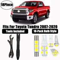 💡 d-lumina 18шт led лампы для салона | совместимо с toyota tundra | 2007-2021 | белый 6000k | светодиоды серии 5050 smd | в комплекте 2x инструмента для установки логотип