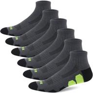 🏃 bering men's performance athletic ankle running socks (6 pack): superior comfort and durability for active men logo