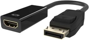 img 1 attached to Premium Black Belkin DisplayPort to HDMI Adapter Cable - Seamless Connection and Stunning Visuals