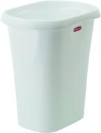 rubbermaid wastebasket open basic white bath logo