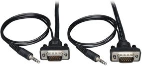 img 1 attached to 🔌 Tripp Lite Low Profile VGA Coax Monitor Cable with Audio, High Resolution RGB Coaxial Cable (HD15 and 3.5mm M/M) - 6ft. Length (P504-006-SM)