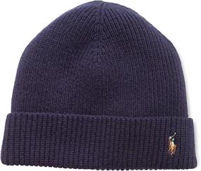 img 2 attached to 🐶 French Bulldog Cuff Hat for Men - Polo Ralph Lauren