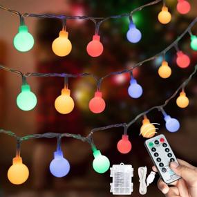 img 4 attached to 🎉 32ft Battery Operated USB String Lights - 100 LED Fairy Lights, Waterproof Globe Starry String Lights with Remote - Perfect for Bedroom, Christmas Tree, Party Decorations - Multi Color