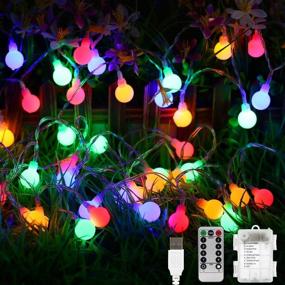 img 3 attached to 🎉 32ft Battery Operated USB String Lights - 100 LED Fairy Lights, Waterproof Globe Starry String Lights with Remote - Perfect for Bedroom, Christmas Tree, Party Decorations - Multi Color