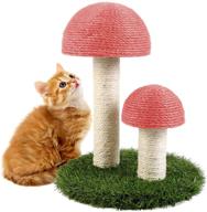 🍄 premium odoland mushroom cat scratching post: natural sisal board scratcher for kitty's well-being and behavior, effective furniture scratch deterrent accessories to promote optimal cat health logo