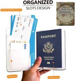 img 3 attached to 🌍 Double-sided Printed Passport Covers: Time Travel-inspired Travel Accessories