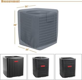 img 3 attached to Heavy Duty Waterproof AKEfit Air Conditioner Cover for Outside, Durable Oxford Fabric AC Defender, Veranda AC Protector - Gray (34x34x30 inches)