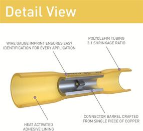 img 1 attached to High-Quality Yellow Heat Shrink Crimp Connectors: Reliable Electrical Connections