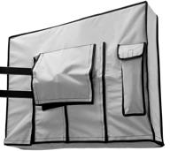 🌧️ gray weatherproof outdoor tv cover for 60 - 65 inch flat tvs - 600d waterproof material with bottom seal - extends tv service life logo