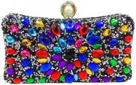 💎 exquisite multicolored crystal clutch: perfect women's evening bag with pearl clasp for weddings and special occasions logo