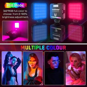 img 3 attached to 🌈 Lewinner RCL01 RGB Video Light: Enhance Your Tiktok and YouTube Vlog with 20 Scene Effects, 360°Full Color, Dimmable 2500-9000K LED Camera Light - Includes 3 Cold Shoe and Magnetic Attraction Design with Tripod