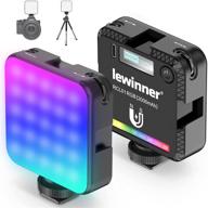 🌈 lewinner rcl01 rgb video light: enhance your tiktok and youtube vlog with 20 scene effects, 360°full color, dimmable 2500-9000k led camera light - includes 3 cold shoe and magnetic attraction design with tripod logo