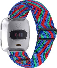 img 4 attached to 🔧 Joyozy Adjustable Elastic Bands: Comfy Fitbit Versa 2/Versa/Versa Lite Watch Strap for Women and Men