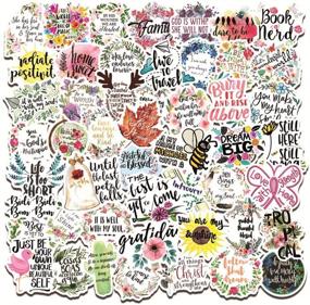 img 4 attached to 📚 Inspire with 50 Pcs Waterproof Vinyl Stickers: Motivational Quotes for Teens & Adults - Water Bottles, Books, Laptops & More