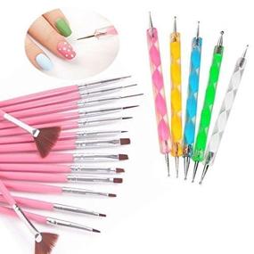 img 3 attached to 💅 Nail Art Design Drawing Brushes Dotting Pens - Yimart 20pcs/set: Perfect Tools for Creative Manicures!