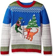 🎄 adorable blizzard bay raptors christmas sweater: boys' sweaters for the perfect holiday look! logo