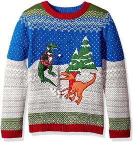 img 1 attached to 🎄 Adorable Blizzard Bay Raptors Christmas Sweater: Boys' Sweaters for the Perfect Holiday Look!