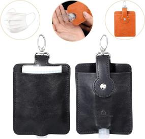 img 4 attached to Portable Leather Keychain Storage Sanitizer: Compact and Cleanse On-the-Go!