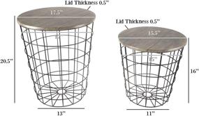 img 2 attached to 🏠 Lavish Home (Gray): Stylish and Practical Nesting End Tables with Built-in Storage