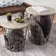 🏠 lavish home (gray): stylish and practical nesting end tables with built-in storage logo