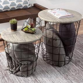 img 4 attached to 🏠 Lavish Home (Gray): Stylish and Practical Nesting End Tables with Built-in Storage