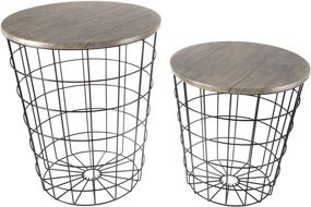 img 3 attached to 🏠 Lavish Home (Gray): Stylish and Practical Nesting End Tables with Built-in Storage