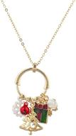 lux accessories goldtone christmas necklace girls' jewelry for necklaces & pendants logo