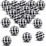 tatuo 20 pieces valentine's day buffalo check fabric wrapped balls - gingham bowl fillers for farmhouse home decor logo