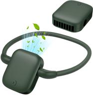 🌀 dadanism green neck fan - usb rechargeable portable fan with 3 speeds, hands-free waist clip necklace fan, adjustable & detachable cooling desk fan for office, outdoor travel & queues logo