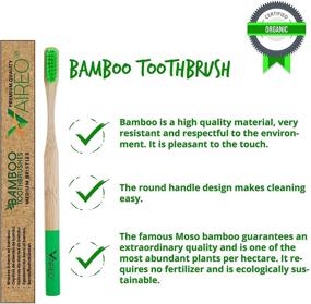 img 1 attached to 🌱 Vaireo Bamboo Eco-Friendly Wooden Soft Toothbrushes – Natural Wood Handle, Vegan & Compostable Bristles, Biodegradable, Recyclable, Sustainable Oral Care Brushes (Adult Colorful 6 Pack)